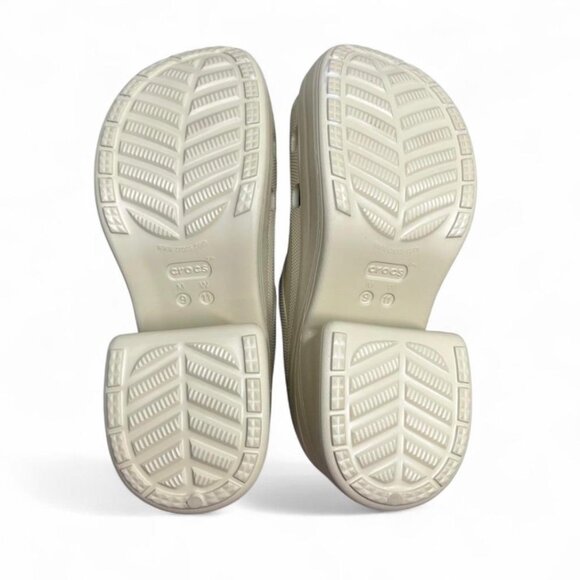 Crocs Platform Siren Clog Bone Beige Women’s 11 Heel New - Picture 7 of 8